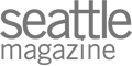 The image shows the logo of "Seattle magazine" with the text in lowercase letters.